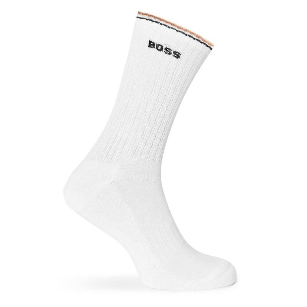 Boss Mens Logo Ankle Socks (Pack of 3) / White